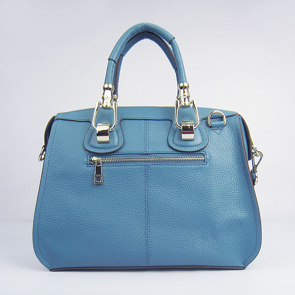 Replica Hermes New Arrival Double-duty leather handbag Blue 60669